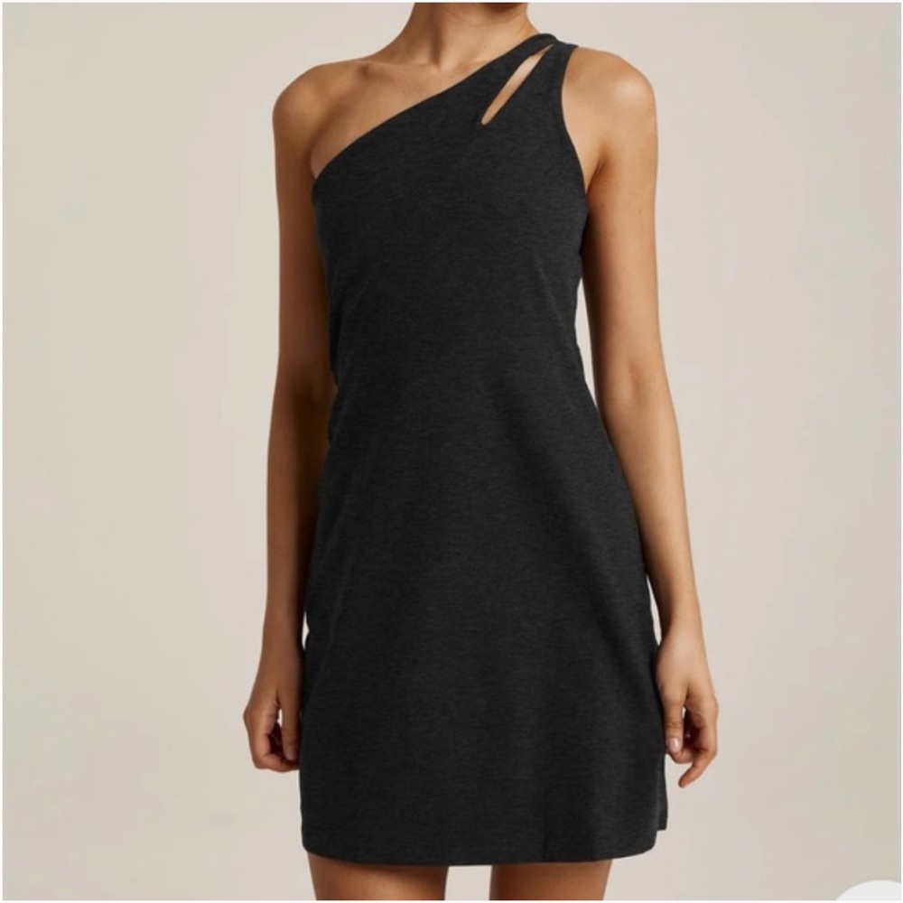 Beyond Yoga One-Shoulder Black Dress